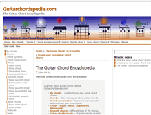 Tablet Screenshot of guitarchordspedia.com